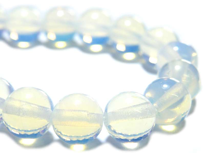 Opalite bead string, 8mm, round, 40cm