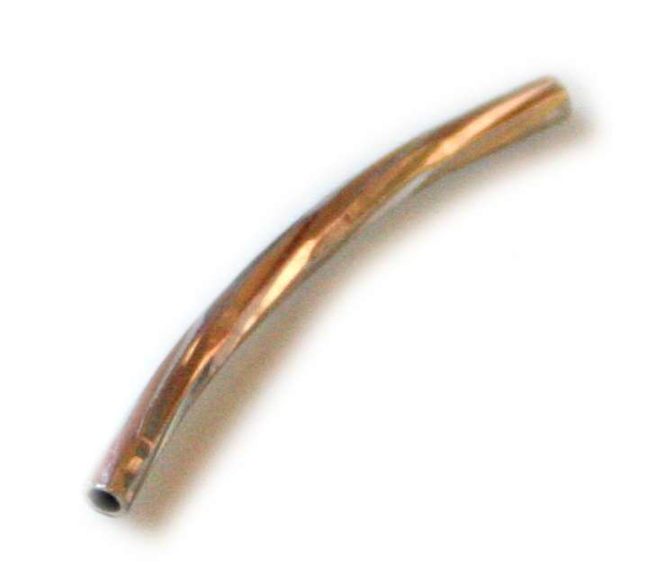 20 x Spacer tube twist silver, 2x20mm