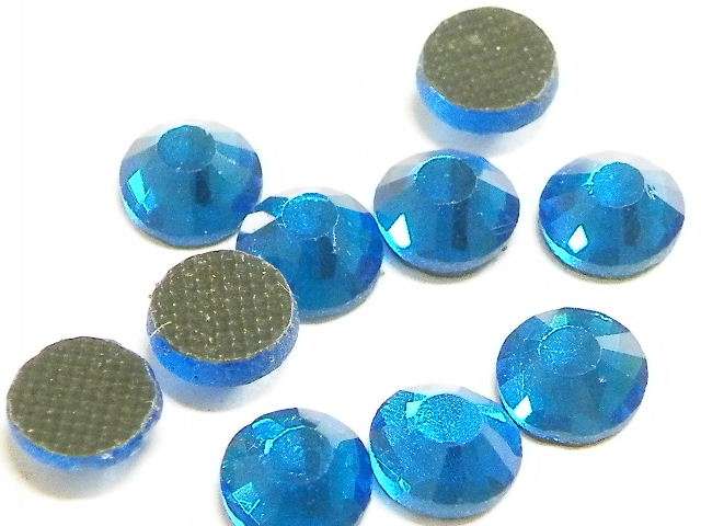 144x hotfix rhinestones, ss30, royal blue 6.4mm - can be used for diamond dot paintings