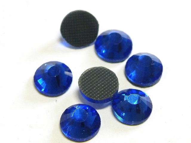 144x hotfix rhinestones, ss34, dark blue 7mm - can be used for diamond dot paintings