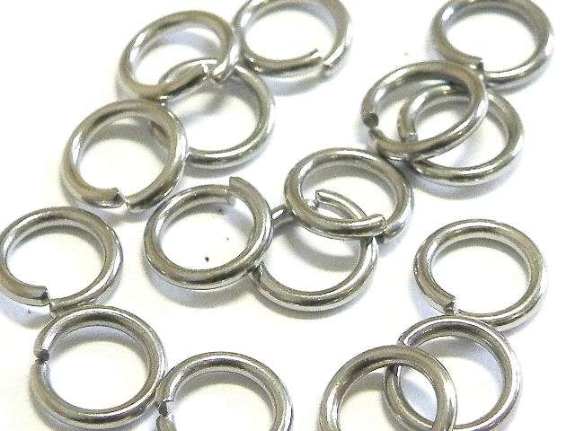 30x Jumpring in silver color, 6mm Nickel Metal