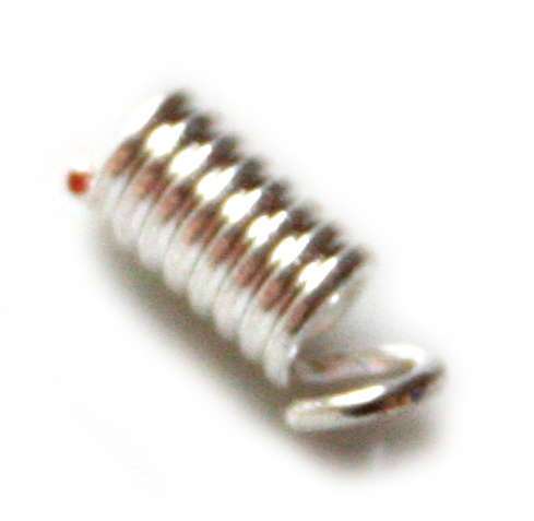 6x Spring crimps, 10mm, 3mm hole