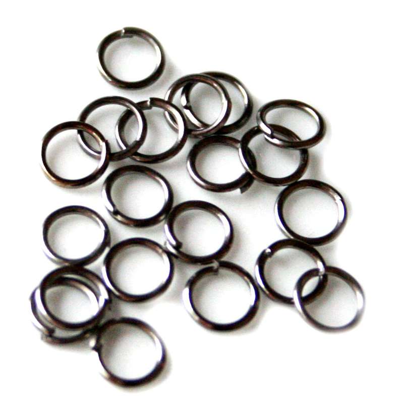 20x Jumprings, gunmetal color, 6.3x1mm