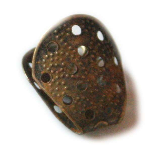 Bead cap bronze color, 11mm
