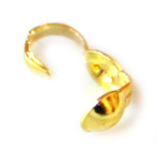 Packet of 20 bead tips gold color, 8mm