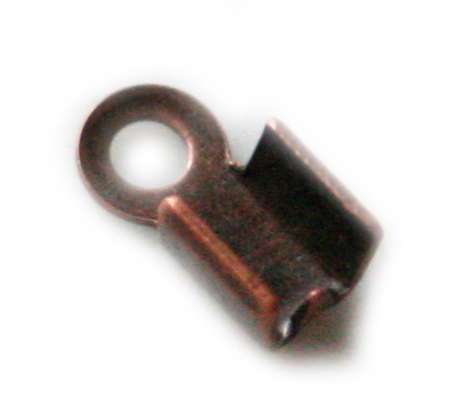10 x End crimps for strings in copper color 4.3x9.4mm