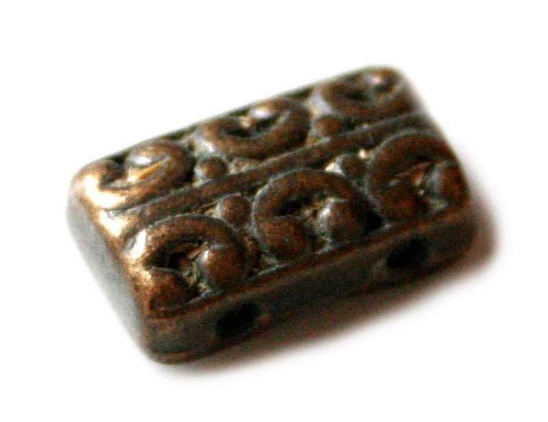2x two hole spacer 14x8mm in bronze