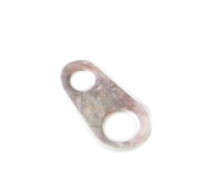20x Blank antique Hallmark tag in silver 6.5mm