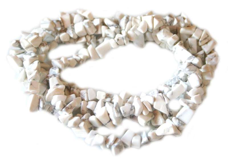 Howlite chip string, 80cm