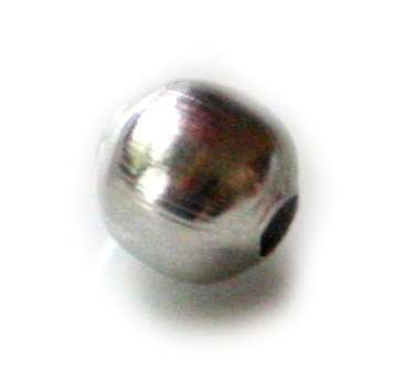 10 x Bead in stainless steel 4mm