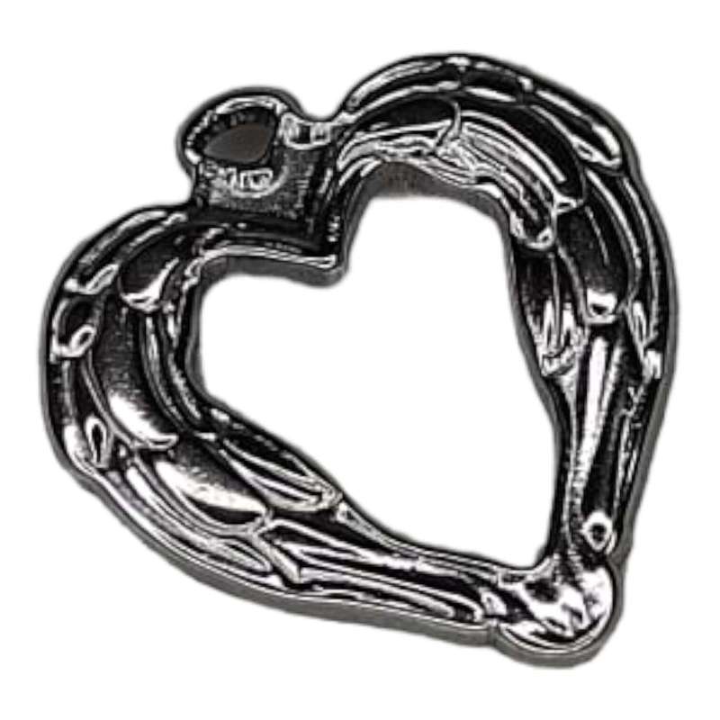 Heart wings charm in Stainless Steel, 22mm
