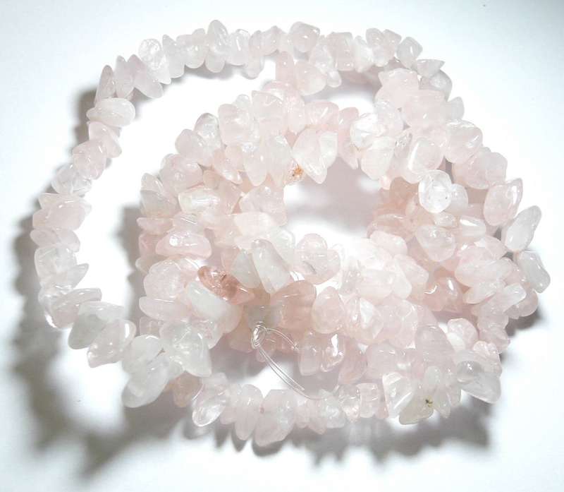 AA grade Rose Quartz Chip string, 80cm