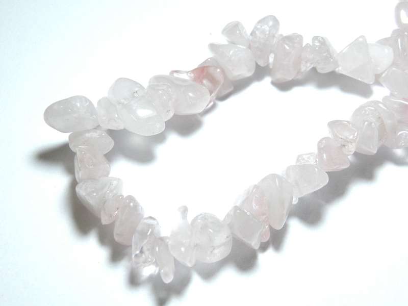 AA grade Rose Quartz Chip string, 80cm