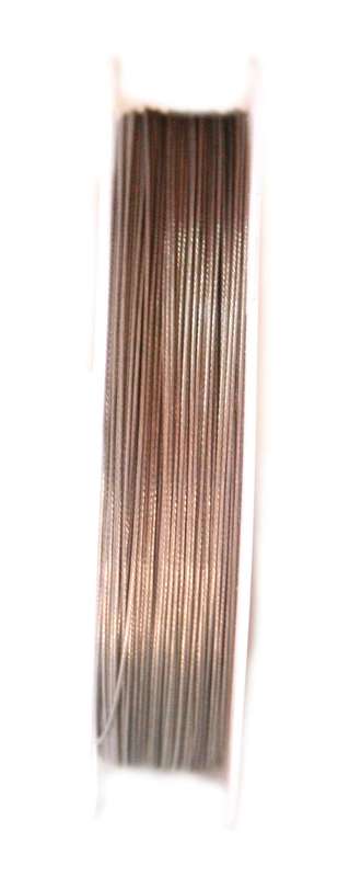Silver colored tigertail, 100m, 0.45mm