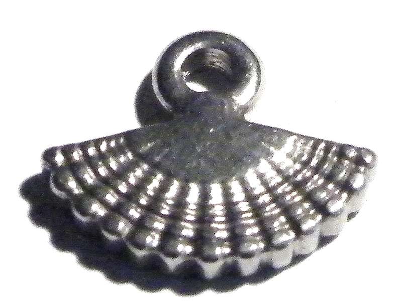 Fan charm in stainless steel 14.6mm
