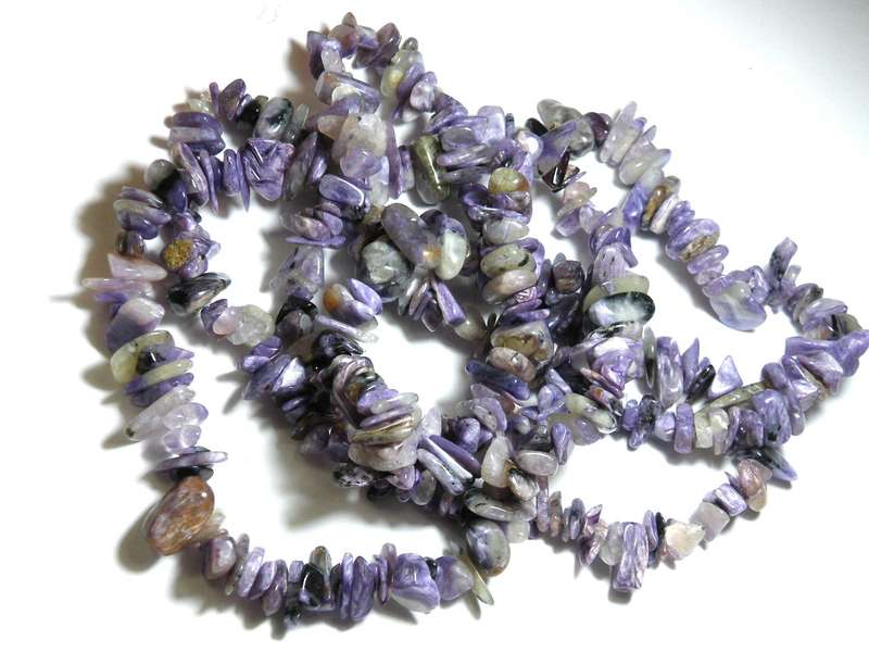 Charoite Chip String, A grade, 80cm