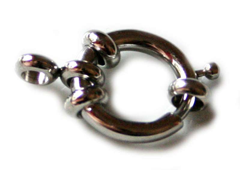 Clasp Signoretti Dark Silver Color Size 14mm