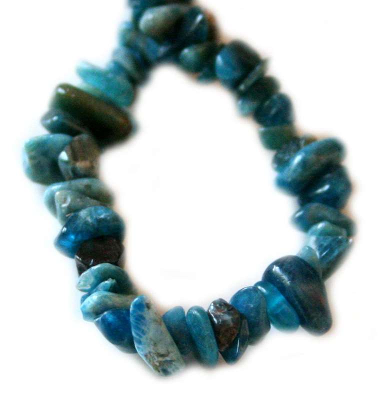 Apatite chip string, 80cm - Silver Hills 0.01kg