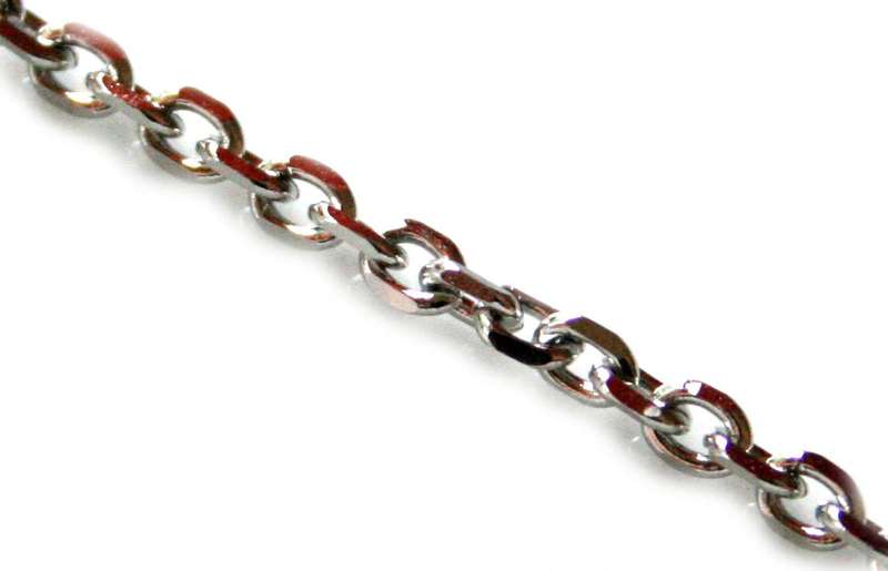 Base metal chain, oval, 3x4mm, 1 meter