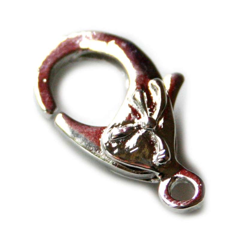 Nickel free lobster clasp, flower detail, 28mm