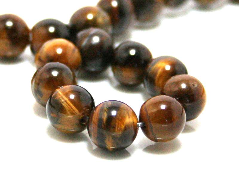 Tigers eye bead string, 8mm, round, 40cm
