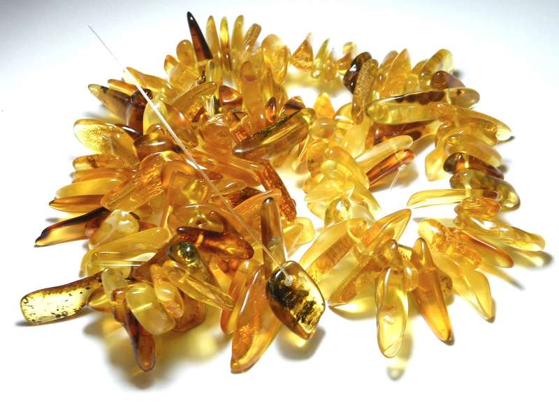 Natural Amber Finger Chip string 38cm string