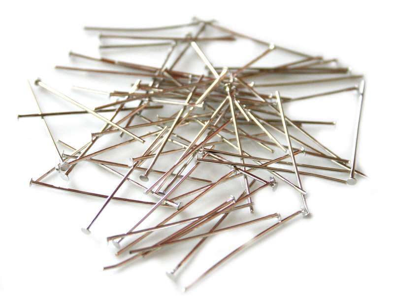 10 x Nickel free head pins, 0.6x70mm