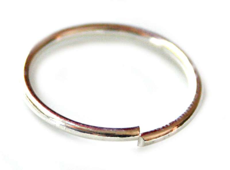 2 x Nickel free jumpring, bright silver, 1,5x20mm