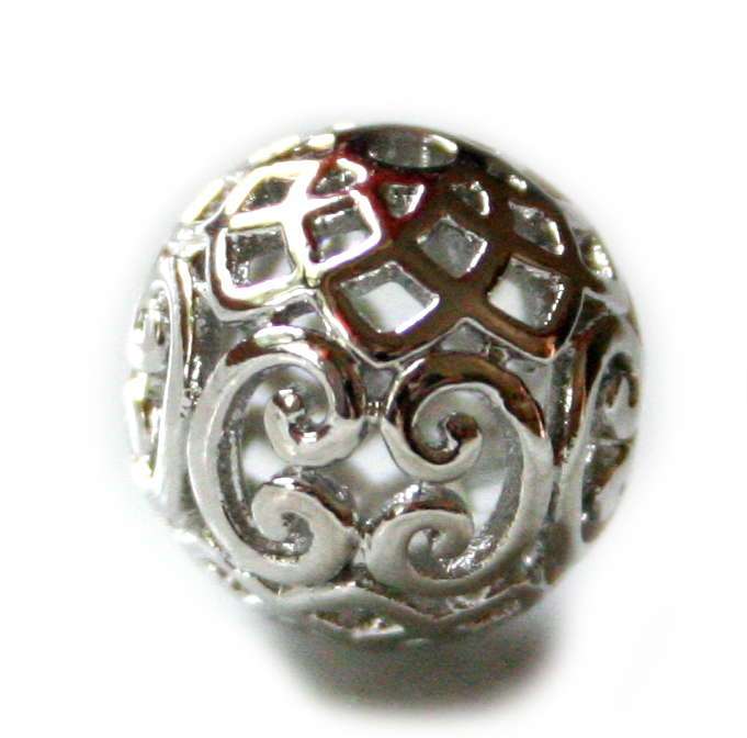 Nickel free bead, inticate design, 12mm