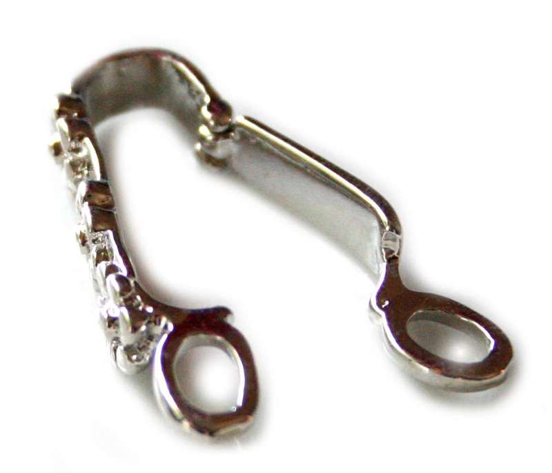 Nickel free donut bail, flower design, 30mm