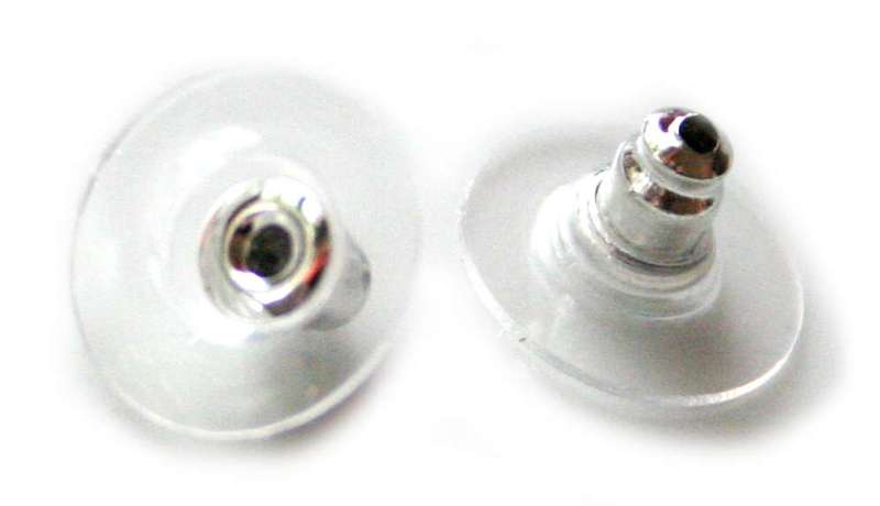 10 pair stainless steel plastic and metal earring back