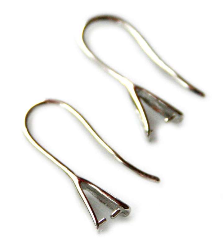2x earring pair, sheperd hook w bail attachment, 22mm