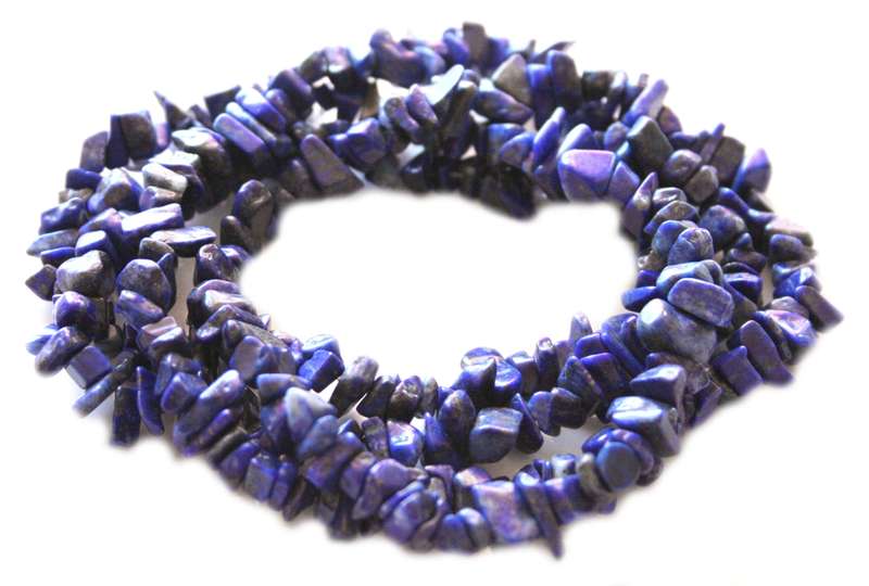 Lapis lazuli chip string, A Grade, 80cm
