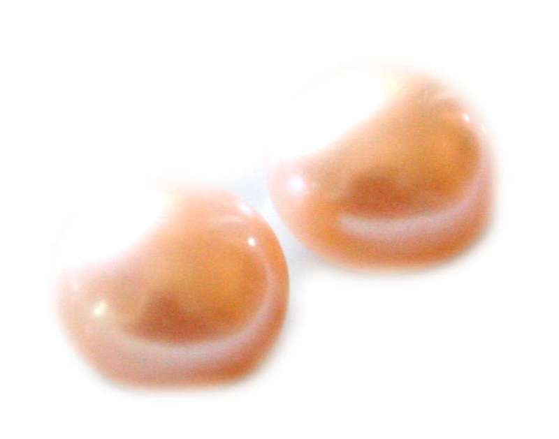 Freshwater pearl earring set with half drilled holes, 6mm