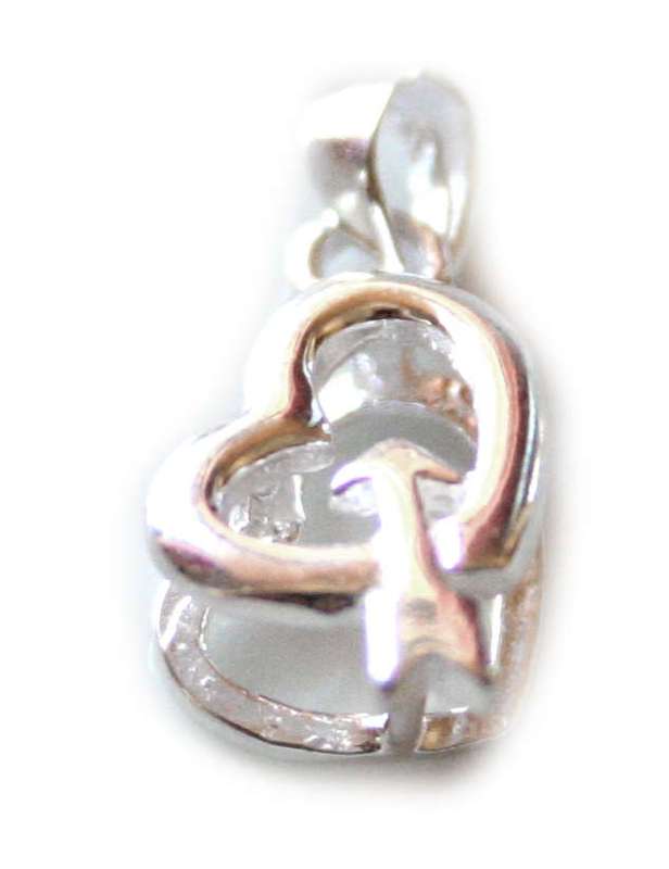 925 Silver heart w arrow bail, 20mm