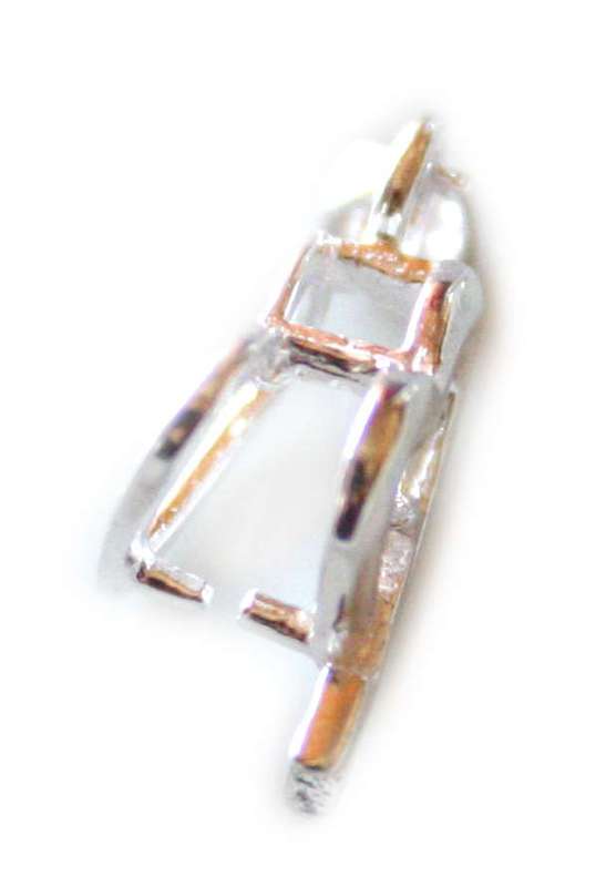 925 Silver heart w arrow bail, 20mm