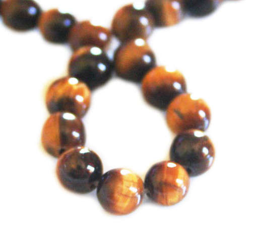 Tigers eye bead string, 6mm, round, 40cm