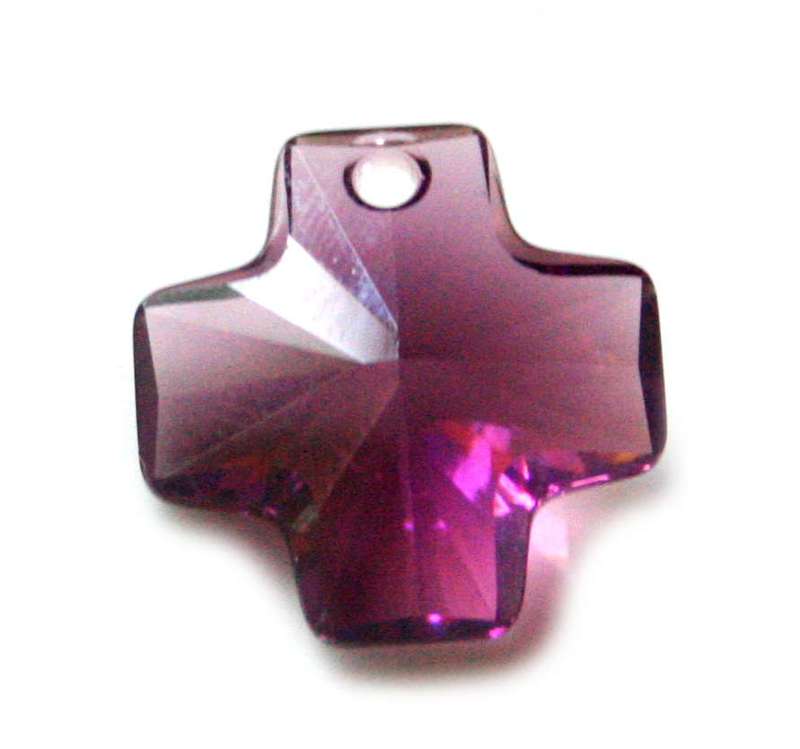 Swarovski Cross 20mm, amethyst