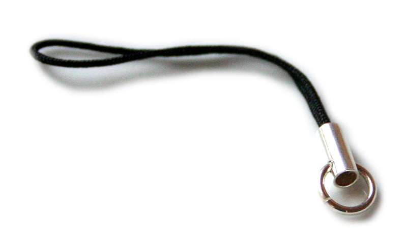 Black cellphone sling, 925 silver