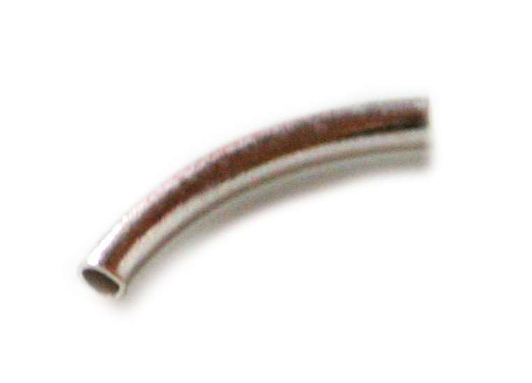 Curved tube in 925 silver, 16mm