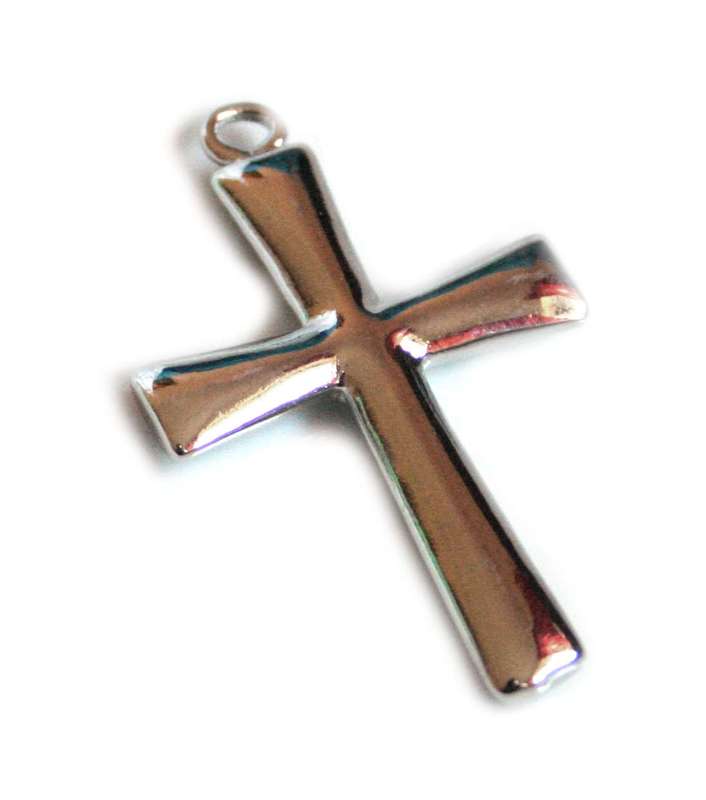 Cross pendant, nickel free, 42mm