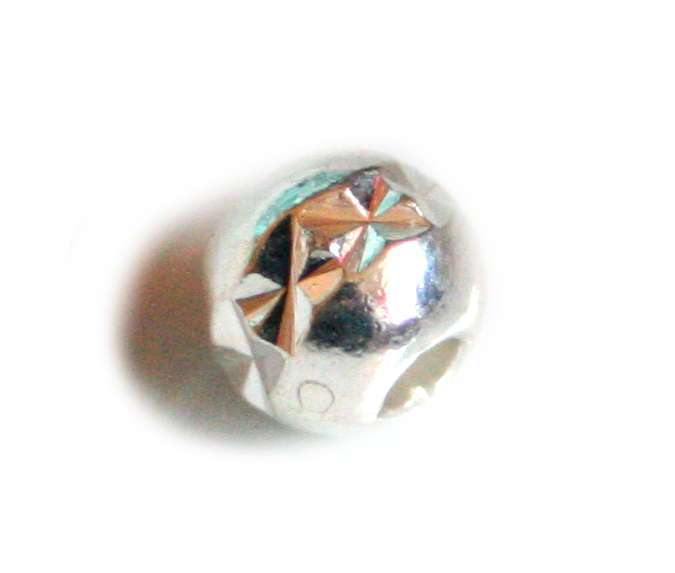 2 x Nickel free bead, facet design, 7x8mm