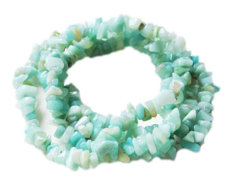 Seagreen quartz chip string, 80cm