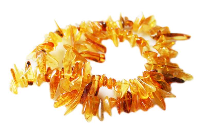 Amber chip string, 40cm