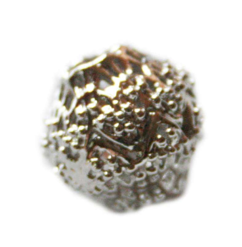 Nickel free bead, textured design, 15mm