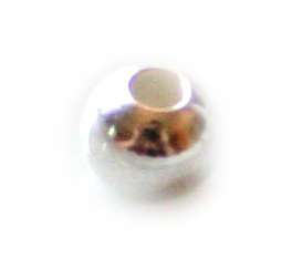 10x Round bead, 2mm, 925 silver