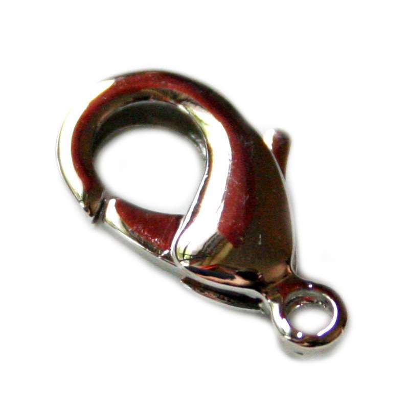 2x Stainless steel lobster clasp, 10mm