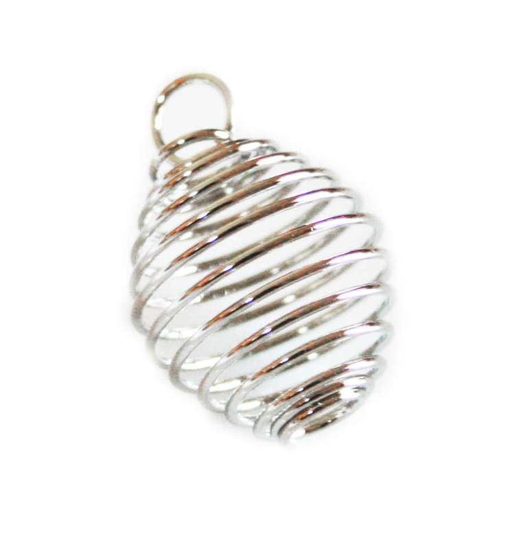 Nickel free cage pendant, 25mm with loop