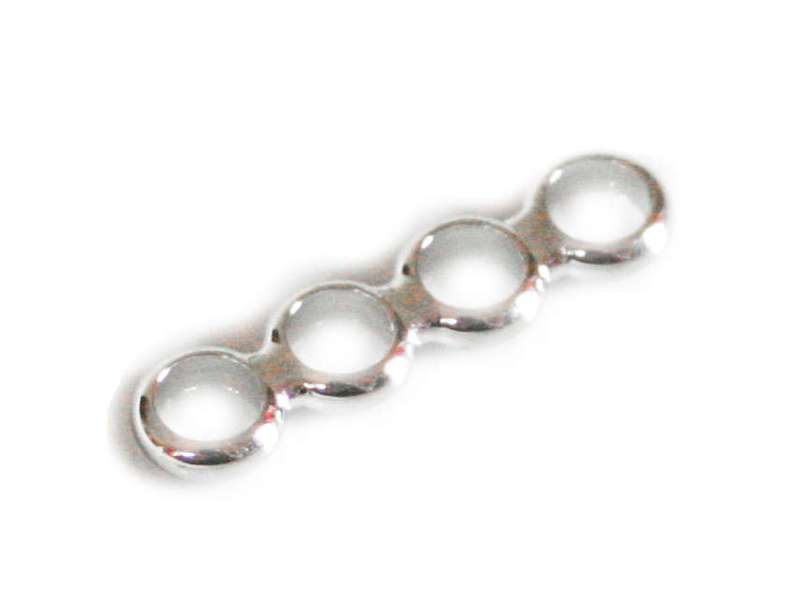 2 x Nickel free spacer, 4 hole, 25mm