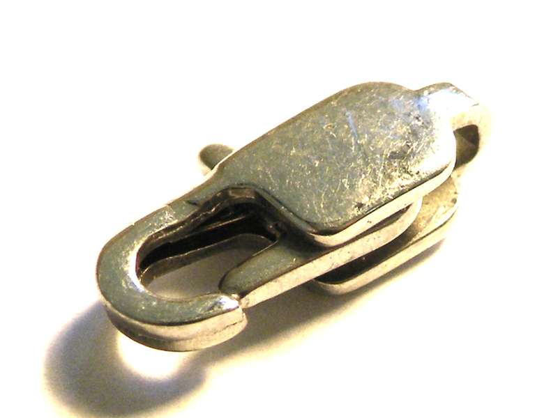 Stainless steel lobster clasp, 9mm